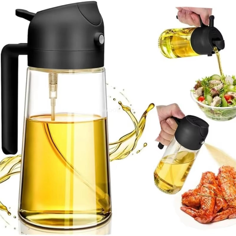 500Ml Glass Oil Spray Kitchen Spray Oil Sprayer Bottle Spray Oil Dispenser Oils Jar Cruet BBQ Baking Roasting Picnic Tool